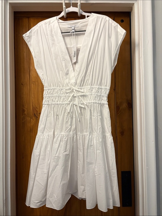 10 Crosby Derek Lam Dresses & Skirts - Derek Lamb 10 Crosby White Tora Cotton V Neck Mini Dress Size 8 NWT